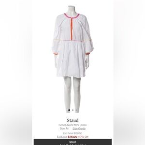 STAUD sundress white sundress